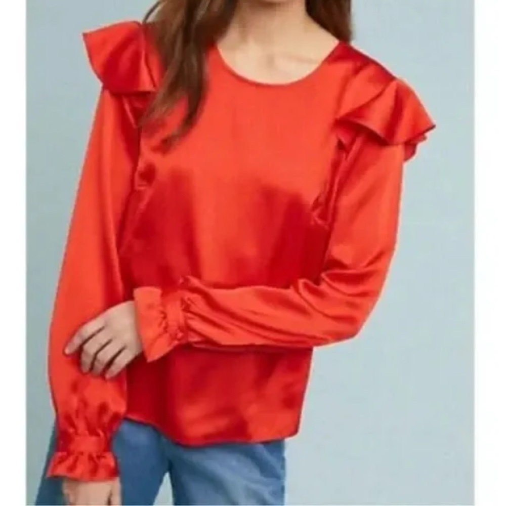 Hutch Cassidy Red Long sleeve Blouse